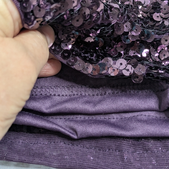 Elegant Purple Sequin Dress - Picture 10 of 10